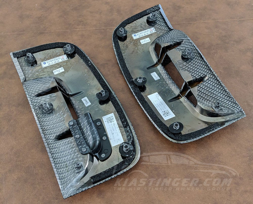 Factory Fender Vent Set in Carbon Fiber Style or Glossy Black for 2018-2023 Kia Stinger