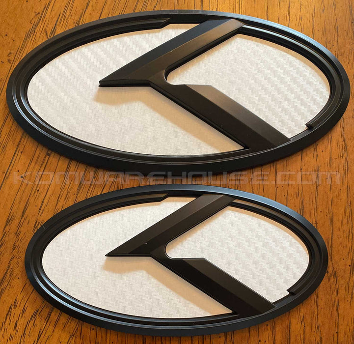 KLexus Emblem Set (White Carbon w/Black)