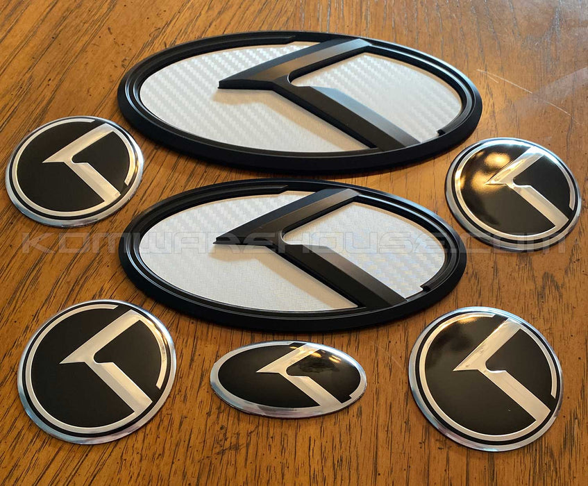 KLexus Emblem Set (White Carbon w/Black)