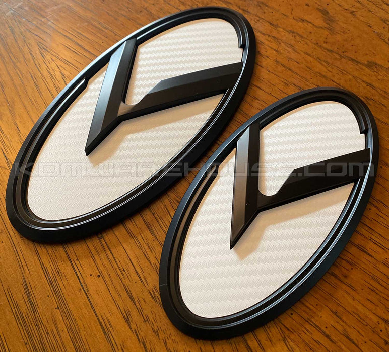 KLexus Emblem Set (White Carbon w/Black)