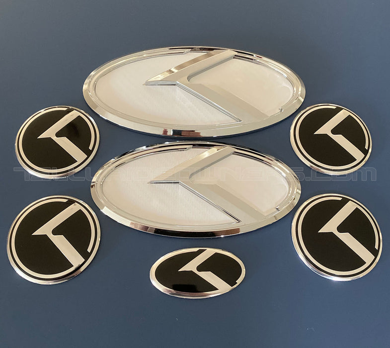KLexus Emblem Set (White Carbon w/Chrome)