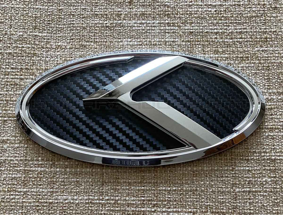 KLexus Front or Rear Badges and Emblems (Black Carbon w/Chrome)