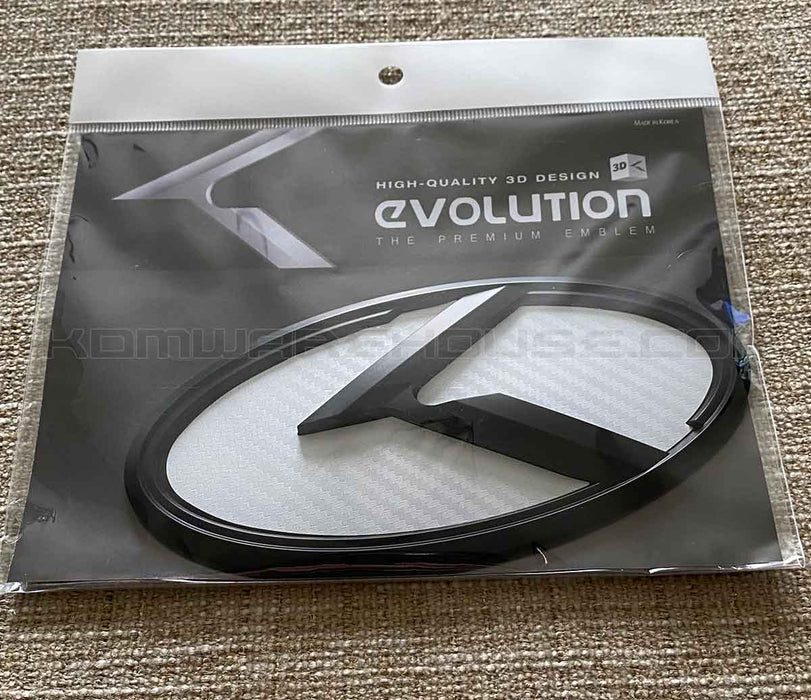 KLexus Front or Rear Badges and Emblems (White Carbon w/Black)