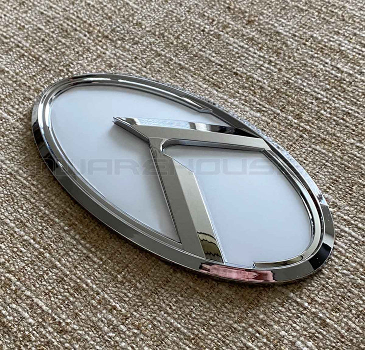 KLexus Front or Rear Badges and Emblems (White w/Chrome)
