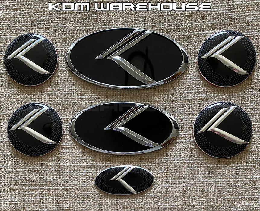 Vintage K Emblem Set (Black w/Chrome)
