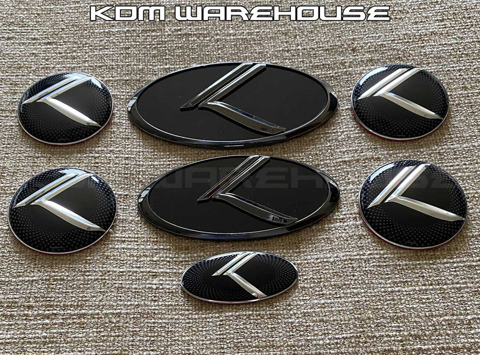 Vintage K Emblem Set (Black w/Black Chrome)