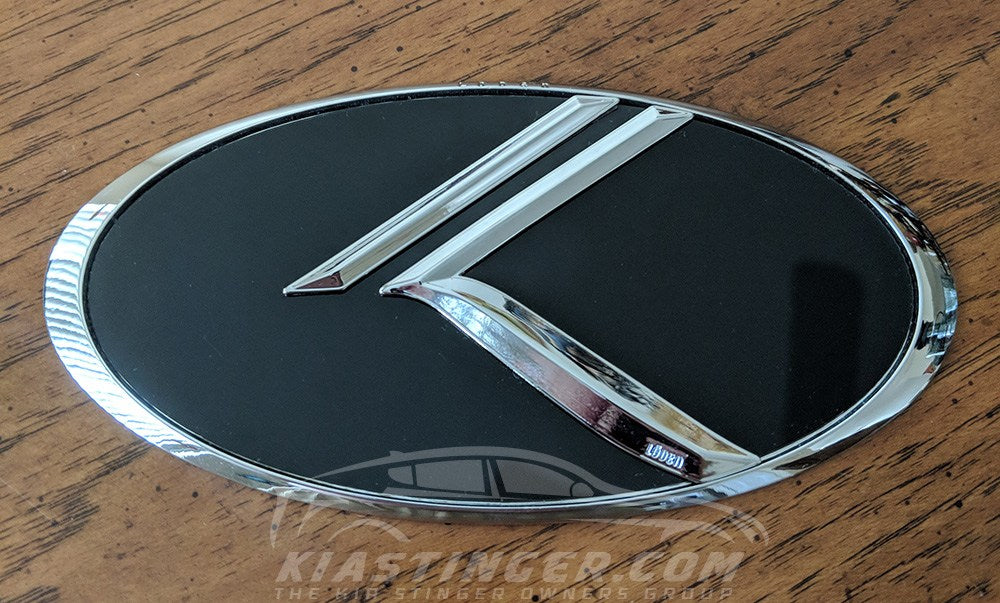 Vintage K Front or Rear Badges and Emblems (Black w/Chrome)